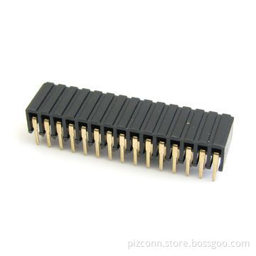 Female Header with 2.0mm Pitch, Straight, Right Angle Type and Phosphor Bronze or Brass Pin